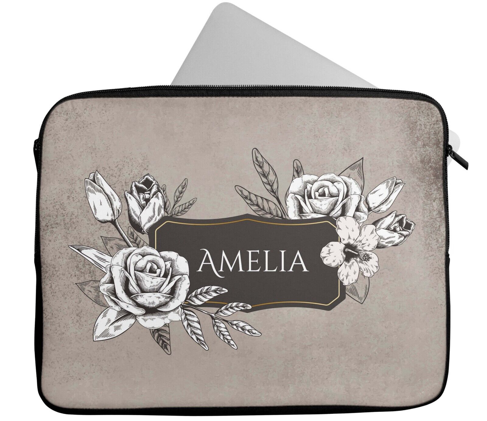 Personalised Any Name Patterned Design Laptop Case Sleeve Tablet Bag 12