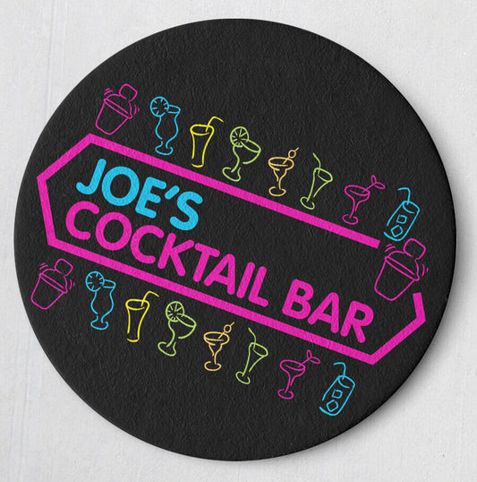Personalised Any Name Bar Coaster Beer Home Pub Cafe Occasion Gift Idea 7