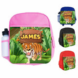 Personalised Kids Backpack Any Name Animal Design Boys Girls kid School Bag 35