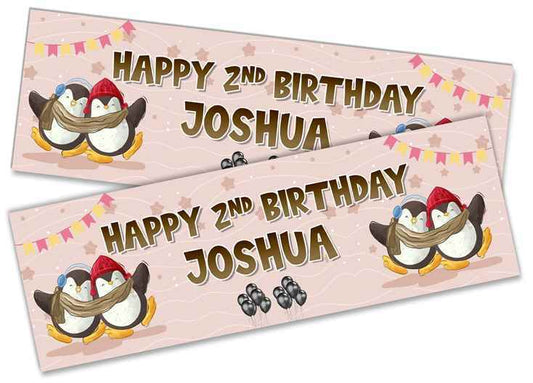 Personalised Birthday Banners Generic Design Children Kids Party Decoration 228