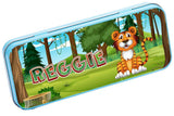 Personalised Any Name Animal Pencil Case Tin Children School Kids Stationary 8