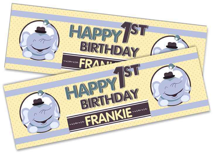 Personalised Birthday Banners Generic Design Children Kids Party Decoration 244