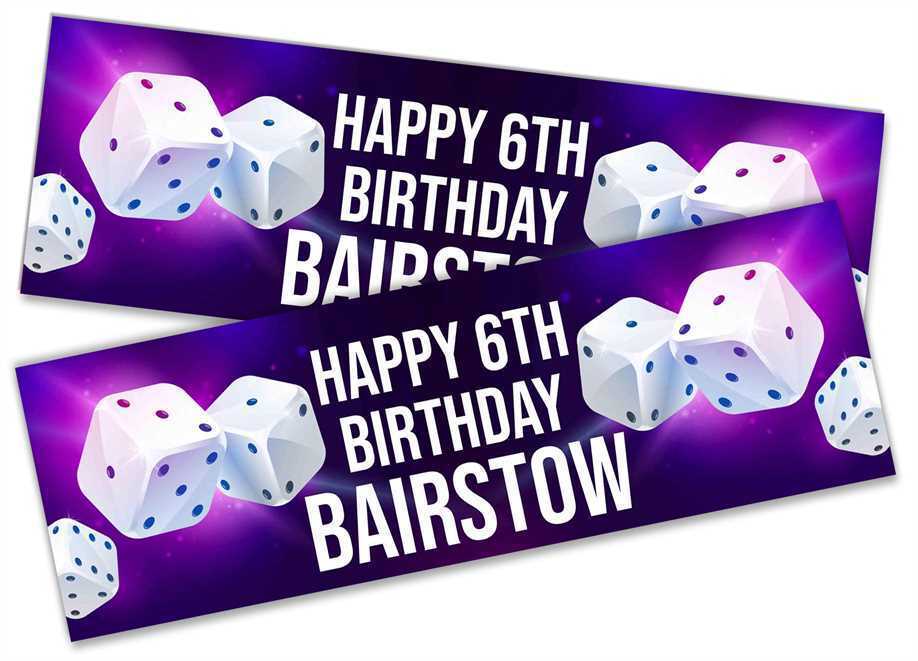 Personalised Birthday Banners Generic Design Children Kids Party Decoration 49