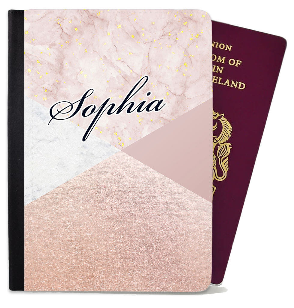 Personalised Marble Children Passport Cover Holder Any Name Holiday Accessory 21