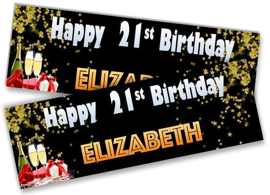 Personalised Birthday Banners Party Design Adult Party Decoration 25