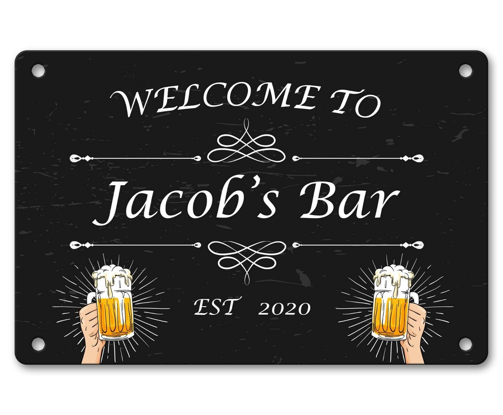 Personalised Bar Sign Any Name Garden Plaque Gift Bar Pub Backyard Bar Sign 1