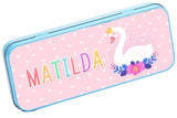 Personalised Any Name Generic Pencil Case Tin Children School Kids Stationary 26