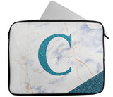 Personalised Any Name Marble Glitter Design Laptop Case Sleeve Tablet Bag 106