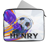 Personalised Any Name Football Design Laptop Case Sleeve Tablet Bag 23