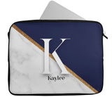 Personalised Any Name Marble Design Laptop Case Sleeve Tablet Bag 111