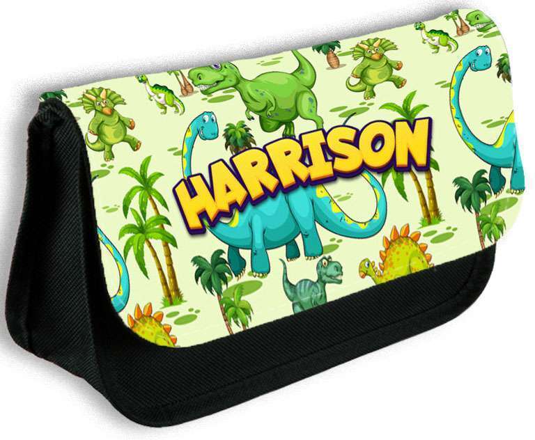 Personalised Pencil Case Dinosaur Girls Boys Stationary Kids School Bag 1