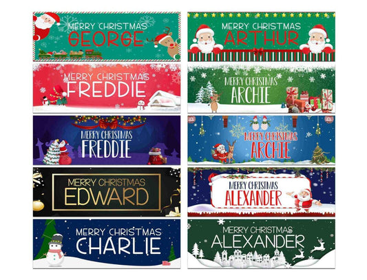 Personalised Banner Christmas Design Party Decoration 9