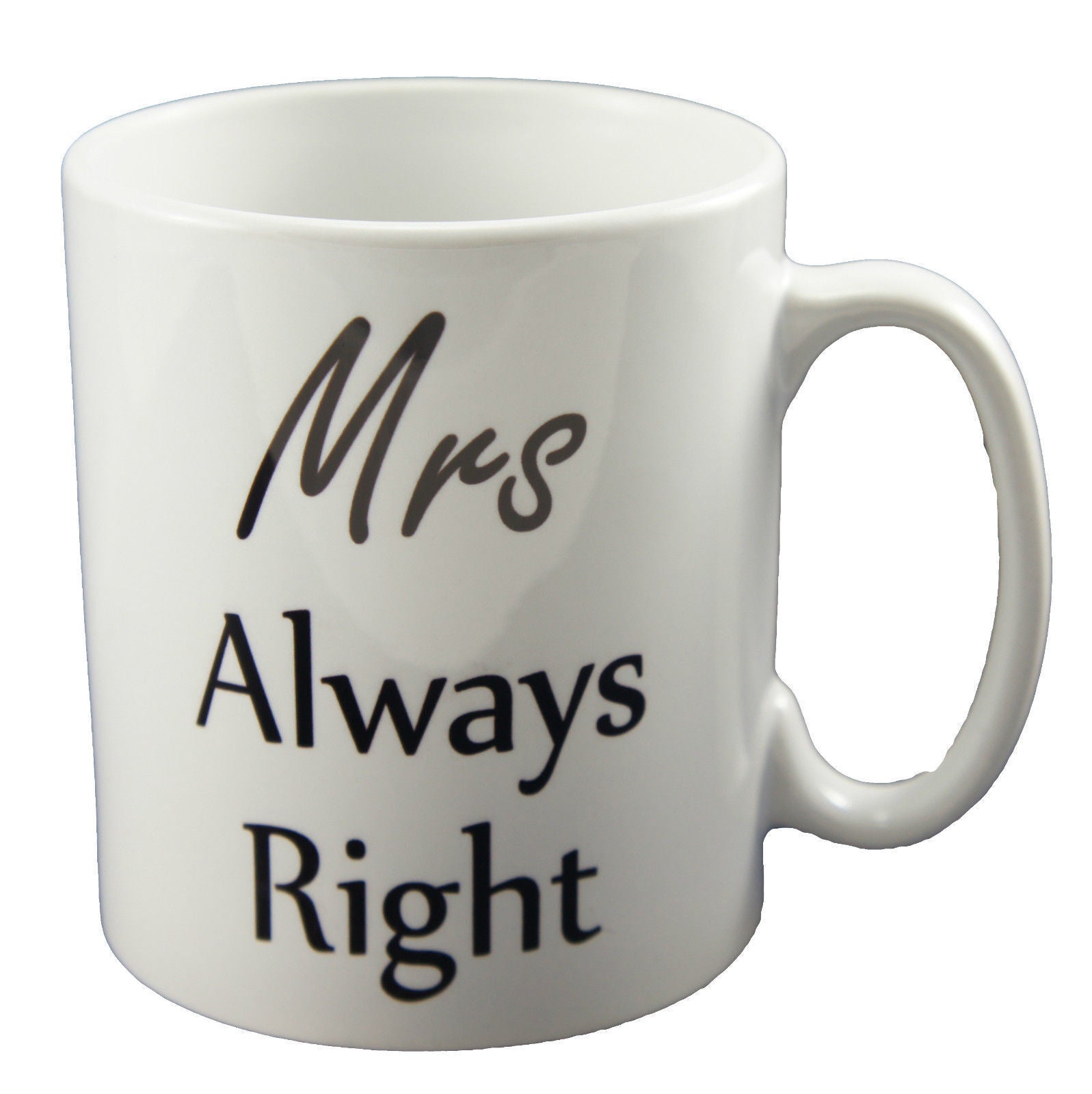 MR RIGHT & MRS ALWAYS RIGHT MUGS PERFECT NOVELTY GIFT CUP VALENTINES ANNIVERSARY