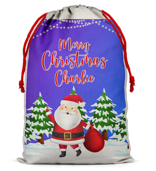 Personalised Christmas Sack Santa Bag Xmas Boy Girl Gift Stocking Bag 6