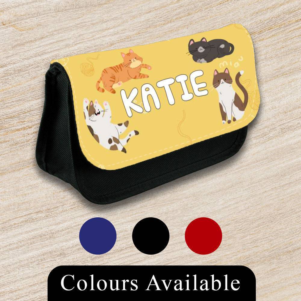 Personalised Pencil Case Animal Girls Boys Stationary Kids School Bag 12