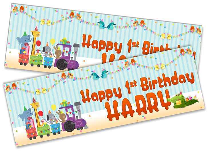 Personalised Birthday Banners Generic Design Children Kids Party Decoration 230