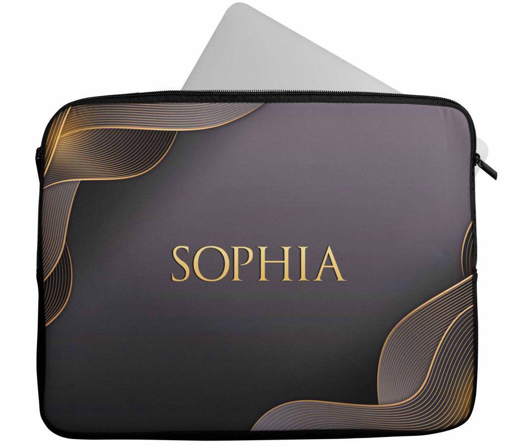 Personalised Any Name Abstract Design Laptop Case Sleeve Tablet Bag 85