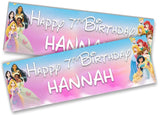 Personalised Birthday Banners Princess  Design Children Kid Party Decoration 72