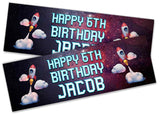 Personalised Birthday Banners Space Design Children Kids Party Decoration 88