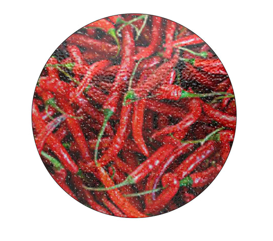 Chilli Peppers Glass Chopping Board item Gift Kitchen