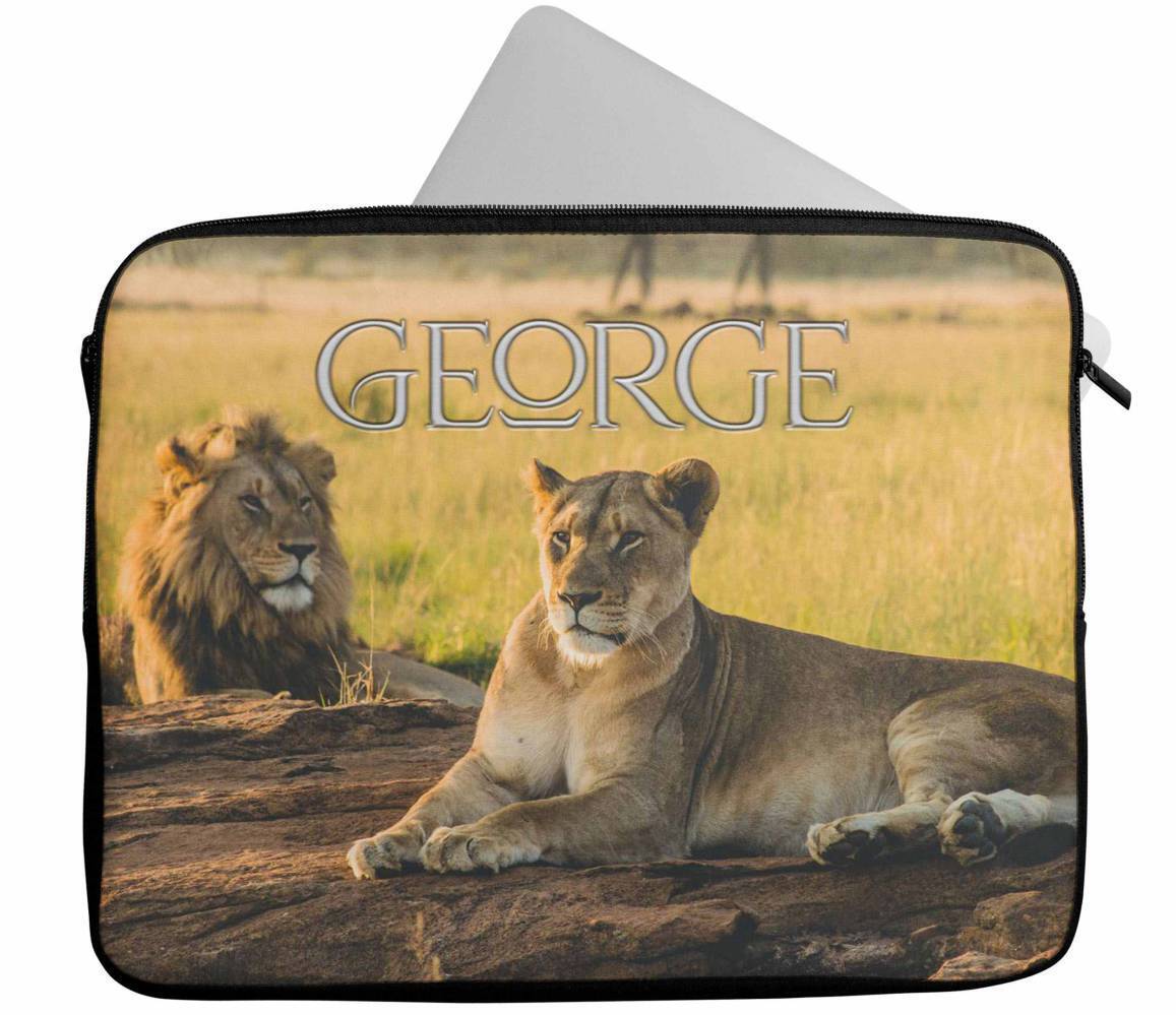 Personalised Any Name Animal Design Laptop Case Sleeve Tablet Bag 76