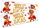 Personalised Birthday Banners Generic Design Children Kids Party Decoration 203