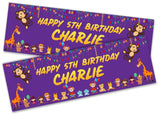 Personalised Birthday Banners Generic Design Children Kids Party Decoration 116