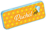 Personalised Any Name Bee Pencil Case Tin Children School Kids Stationary 16