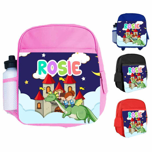 Personalised Kids Backpack Any Name Dinosaur Design Boys Girls kid School Bag 14