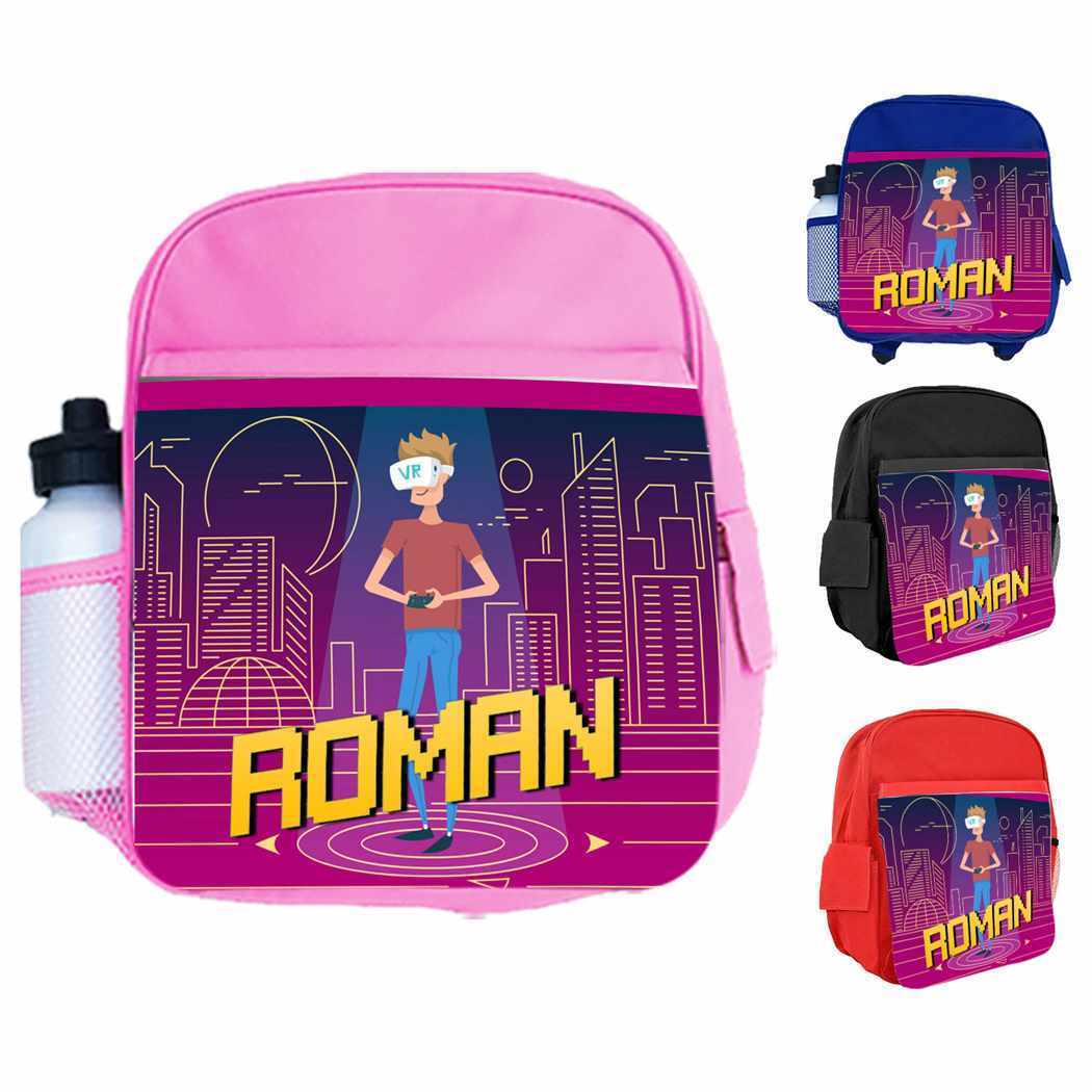 Personalised Kids Backpack Any Name Gaming Boys Girls Children School Bag 6