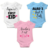 Personalised Eid Baby Vest Baby grow Little baby body suit 5