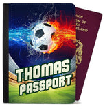 Personalised Football Children Passport Cover Holder Any Name Holiday 12