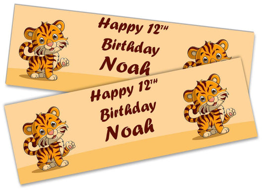 Personalised Birthday Banners Generic Design Children Kids Party Decoration 143