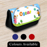 Personalised Pencil Case Generic Girls Boys Stationary Kids School Bag 38