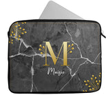 Personalised Any Name Marble Design Laptop Case Sleeve Tablet Bag 32