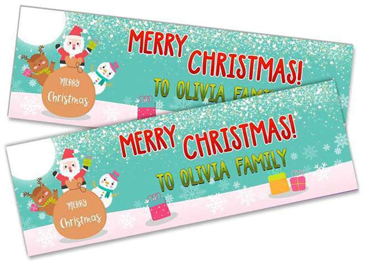Personalised Banner Christmas Design Party Decoration 18
