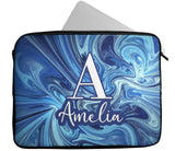 Personalised Any Name Marble Design Laptop Case Sleeve Tablet Bag 41