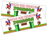 Personalised Birthday Banners Mario Design Children Kids Party Decoration 4