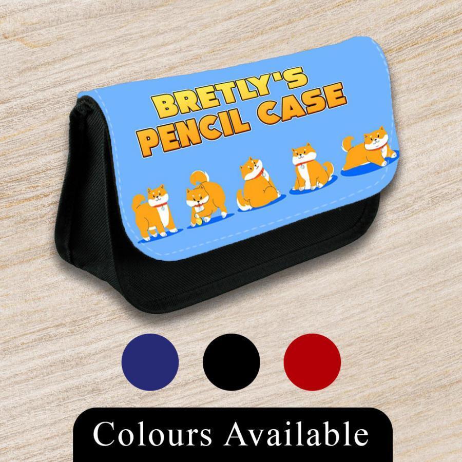 Personalised Pencil Case Generic Girls Boys Stationary Kids School Bag 23