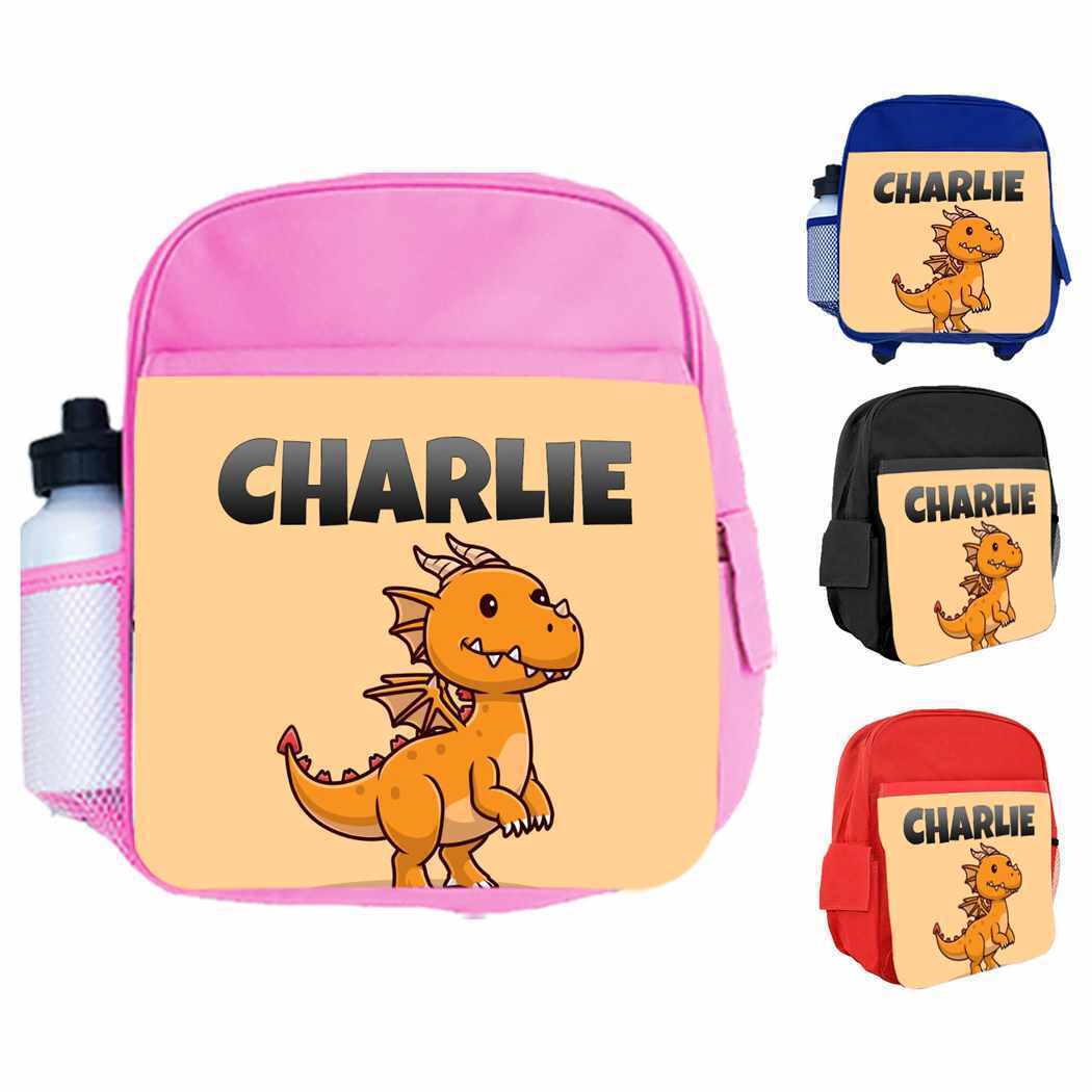 Personalised Kids Backpack Any Name Animal Design Boys Girls kid School Bag 21