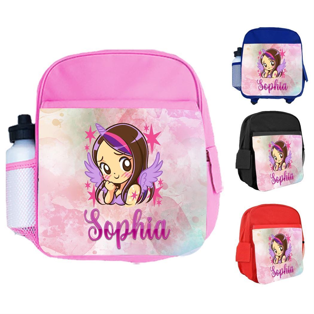 Personalised Kids Backpack Any Name Generic Design Boys Girls kid School Bag 50