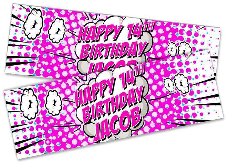 Personalised Birthday Banners Generic Design Children Kids Party Decoration 212