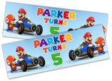 Personalised Birthday Banners Mario Design Children Kids Party Decoration 4