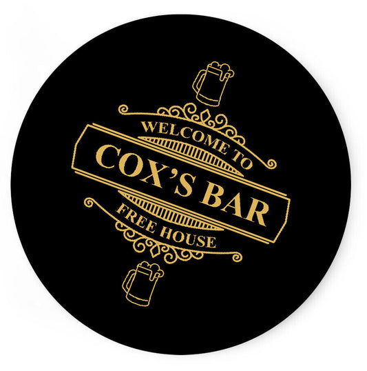 Personalised Any Name Bar Coaster Beer Home Pub Cafe Occasion Gift Idea 11