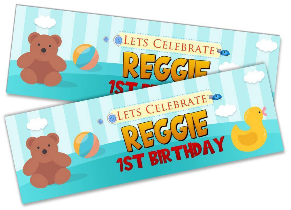 Personalised Birthday Banners Generic Design Children Kids Party Decoration 251