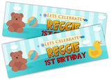 Personalised Birthday Banners Generic Design Children Kids Party Decoration 251