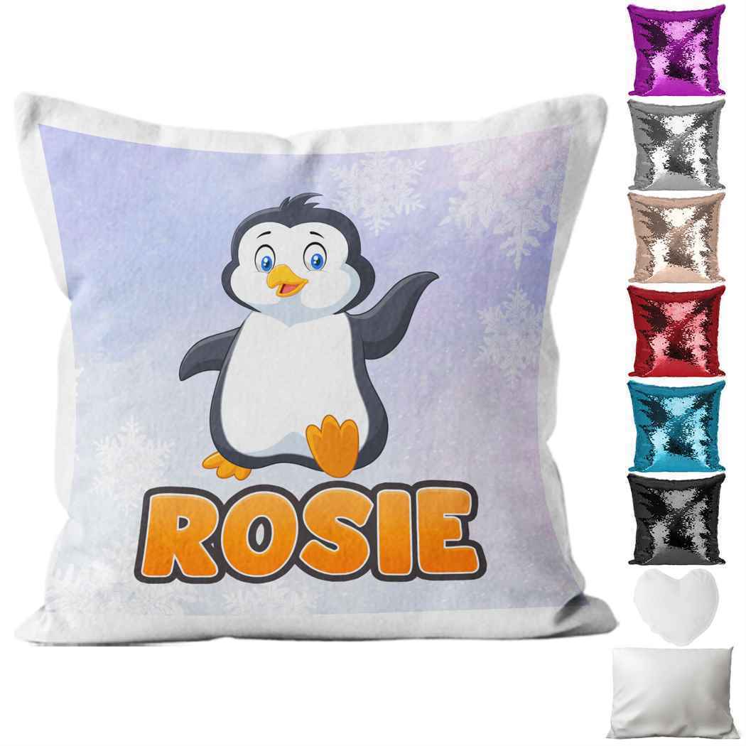 Personalised Cushion Animal Sequin Cushion Pillow Printed Birthday Gift 32