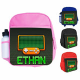 Personalised Kids Backpack Any Name Gaming Boys Girls Children School Bag 8