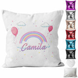 Personalised Cushion Unicorn Sequin Cushion Pillow Printed Birthday Gift 49