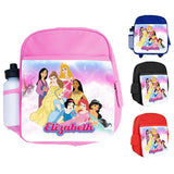 Personalised Kids Backpack Any Name Princess Design Boys Girls kid School Bag 63